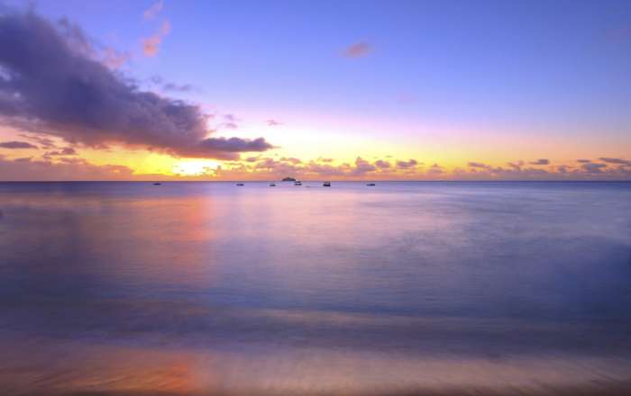 Sunset over the Caribbean Sea