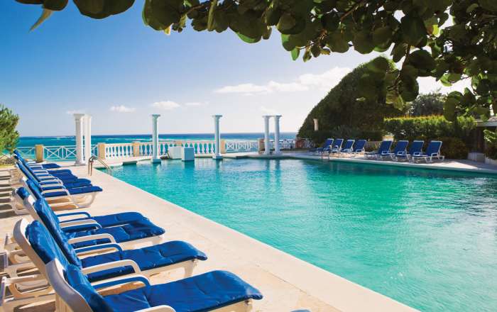 Stunning pool area with panoramic ocean views