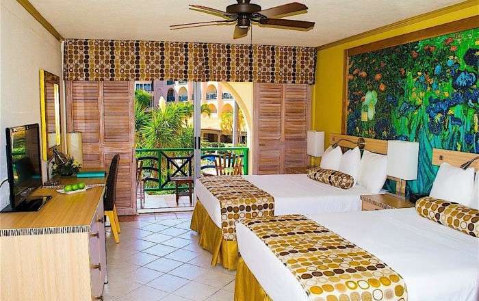 Island View Room with Two Double Beds and Private Balcony