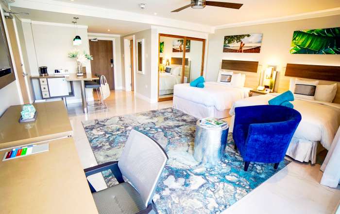 Ocean View Room with Twin Double Beds