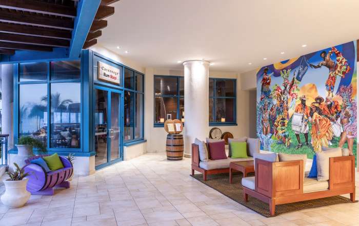 The charming lobby area