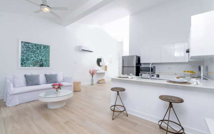 Every apartment suite is light and spacious