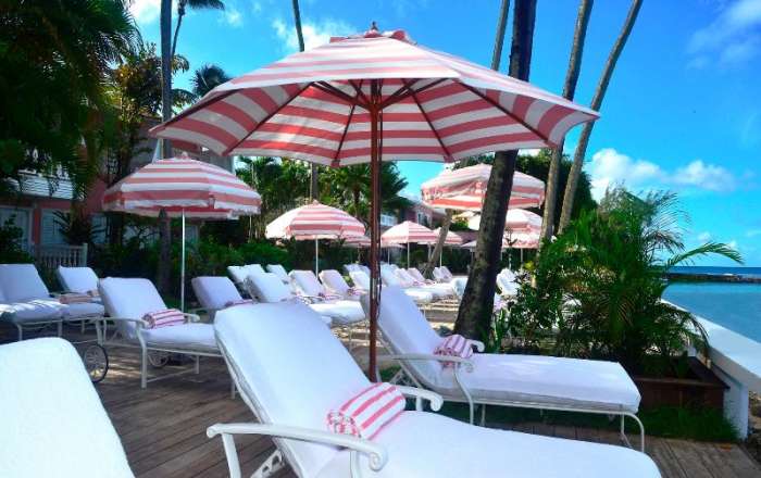 Grab some shade under the parasols