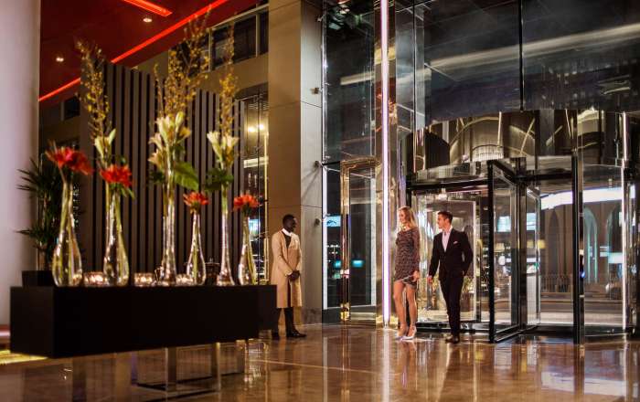 Step into the luxurious lobby area