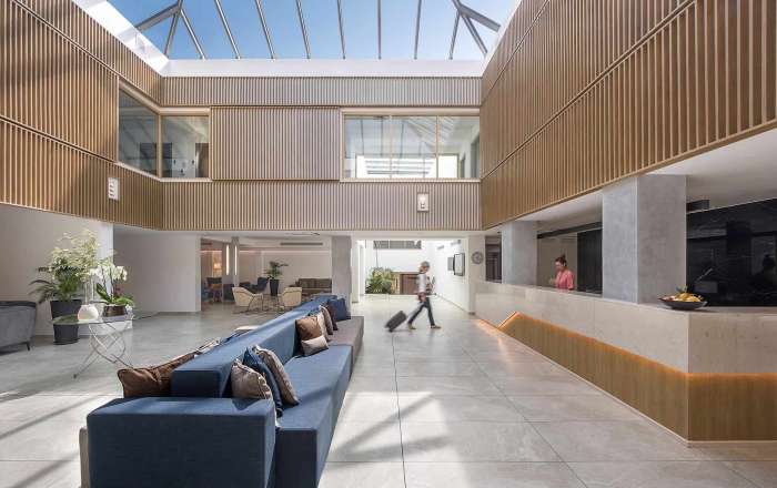 Contemporary lobby area