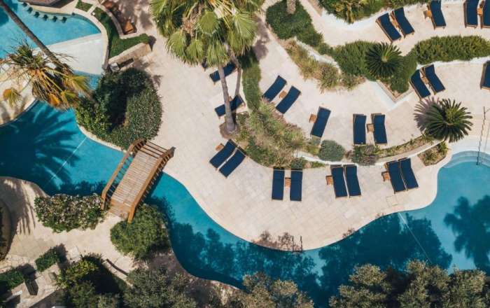 Aerial Shot of the Resort Pool