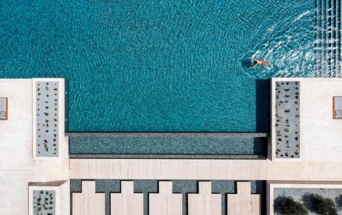 Aerial Shot of the Main Swimming Pool