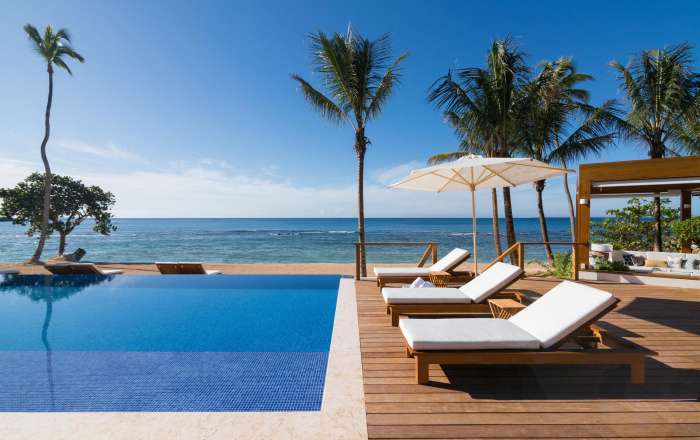 Lounge Beside the Oceanfront Pool
