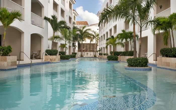 Palm-Fringed Family Pool