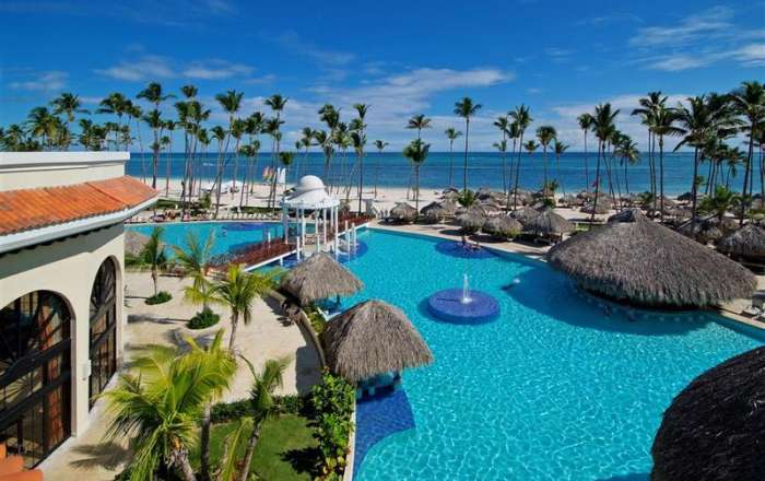 Aerial Shot of the Beachfront Pool