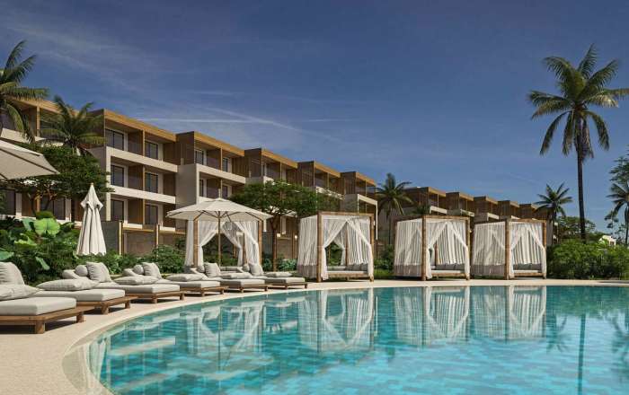 Swimming Pool with Cabanas