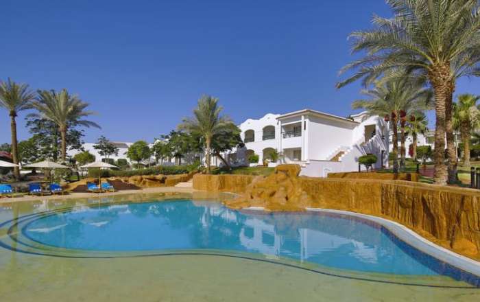 View towards pool & hotel accommodations