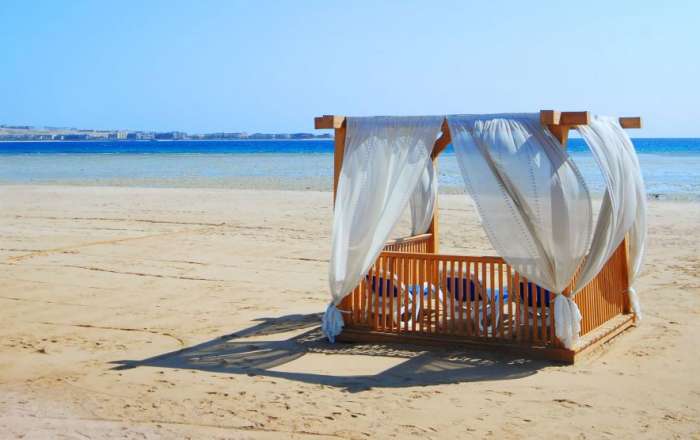 Stunning private beach with cabana