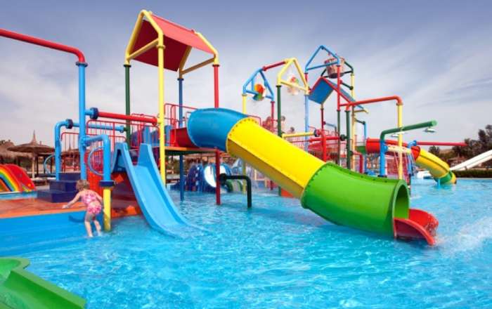 Waterslides and Playground for Younger Children