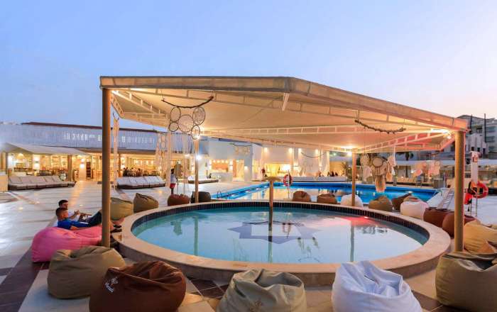 Relax in the Comfortable Seats Around the Pool Area