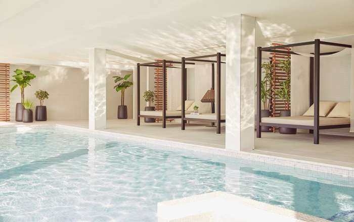 Indoor Pool and Lounge Area