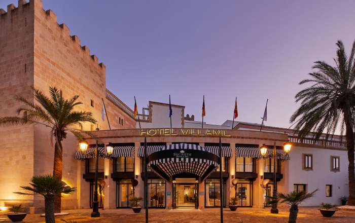 Main Hotel Entrance at Night