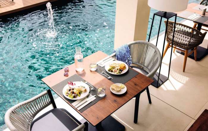 Dining on the Terrace at Lyra Adults-Only