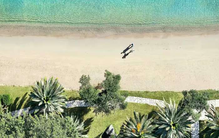 Aerial Shot of the Blue Flag Beach