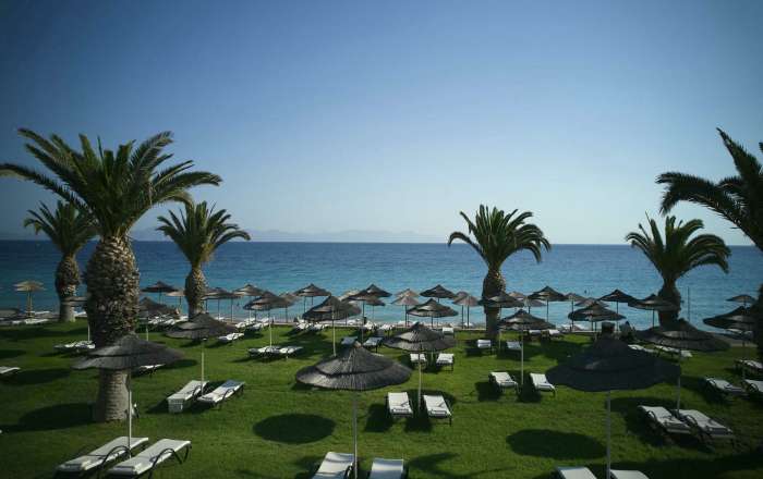 Lounge in the Garden Overlooking the Aegean Sea