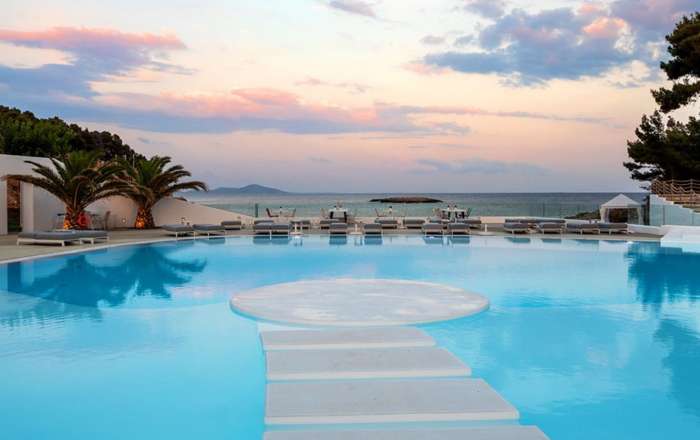 The Stunning pool and views from hotel Marpunta