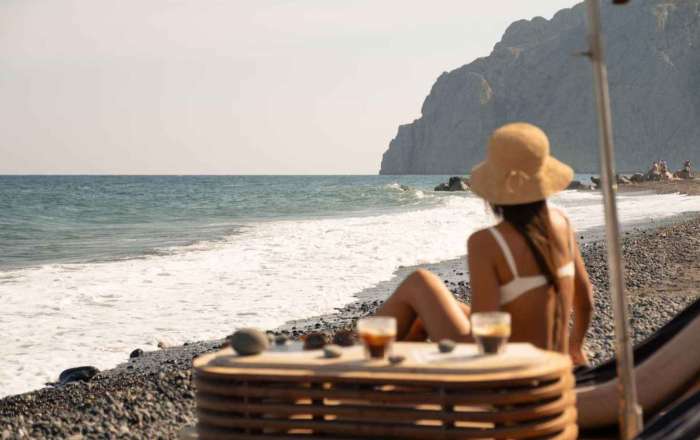 Pure Relaxation at Kamari Beach