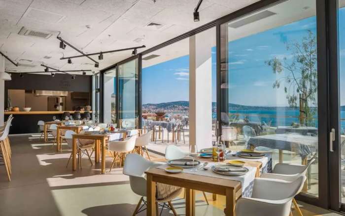 Stunning views of Trogir Bay from the restaurant
