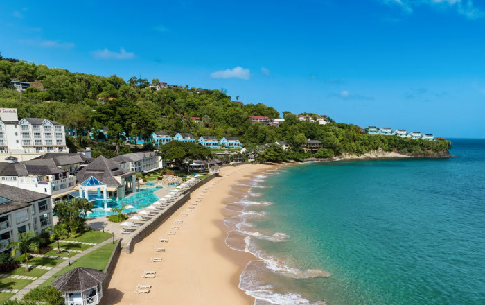 Main image for the offer: St. Lucia: Luxury All-Inc Couples-Only Beachfront Escape with Ocean View Club Suite - Save 45%.