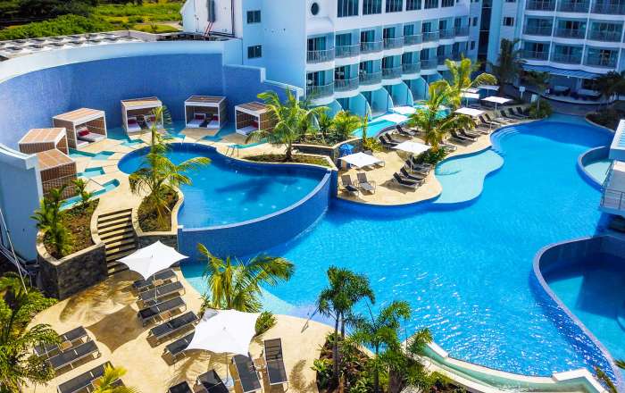 Aerial View of the Pools