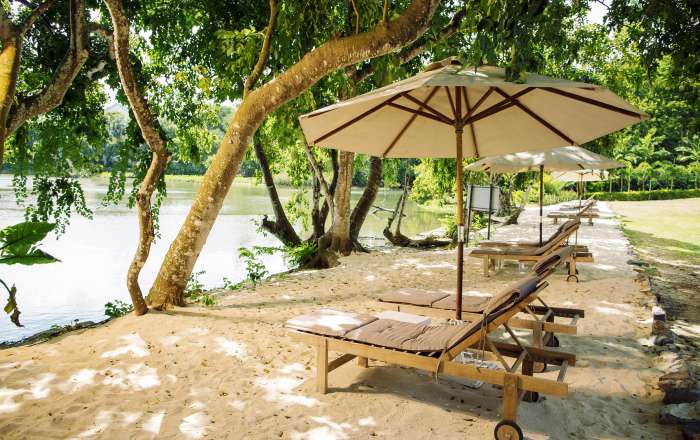 Secluded Beachfront Loungers
