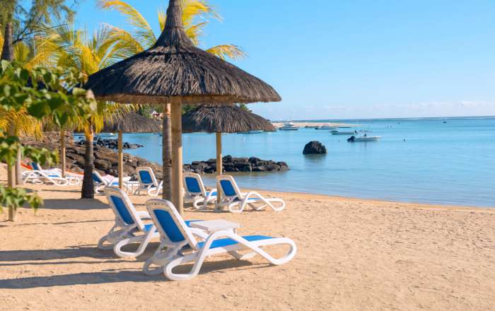Sun Loungers Looking Out Over the Ocean