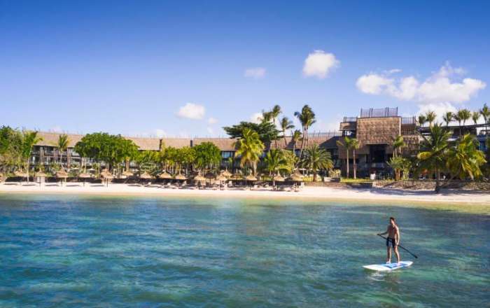 Stroll along the powder white sand