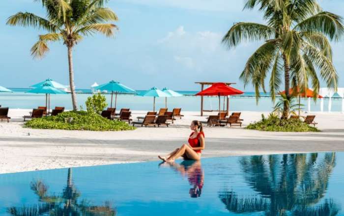 Relax from the inviting poolside