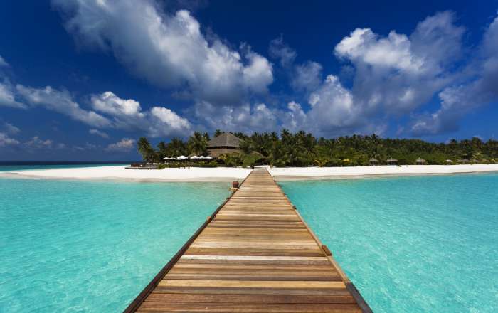 Filitheyo Island Resort from the Jetty