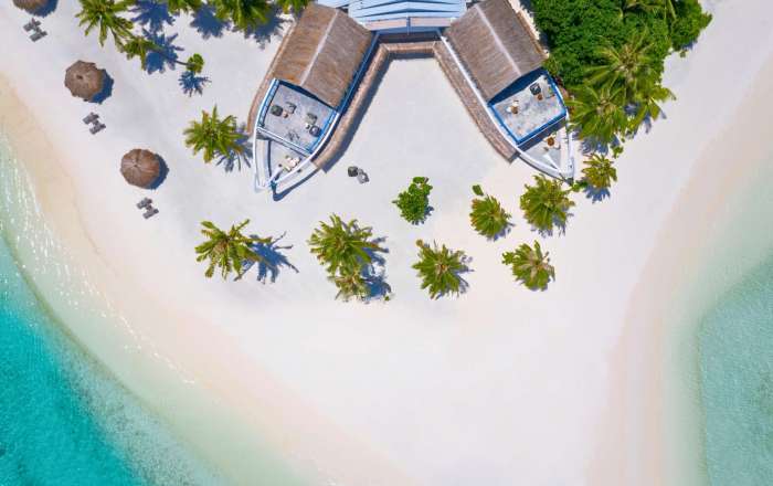 Aerial View of the Beach and Dhirun' Bar