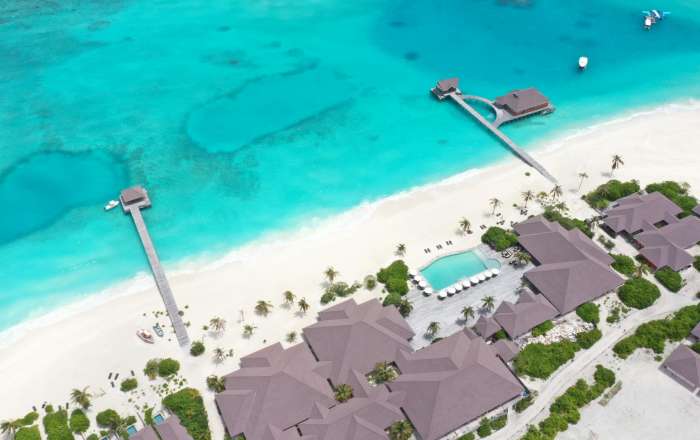 Aerial View of Brennia Kottefaru Maldives