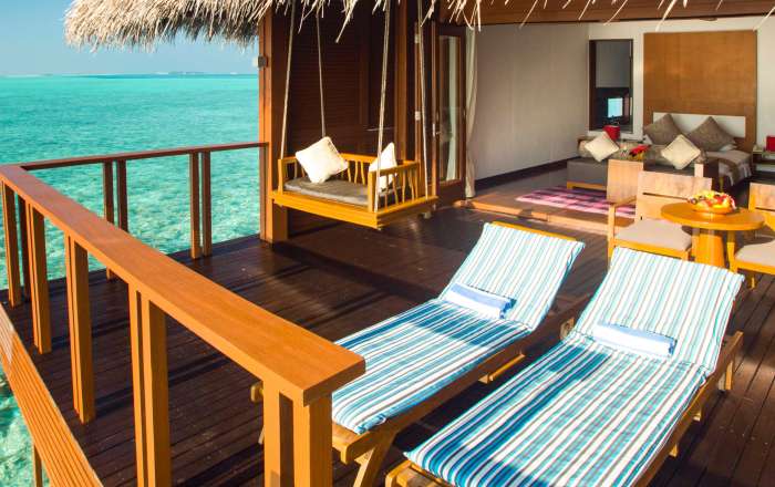 Terrace & Bedroom of Water Villa