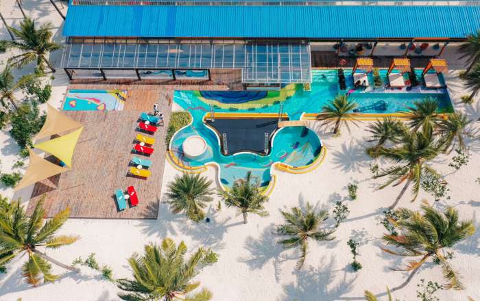 Birds-Eye View Over the Pool Area