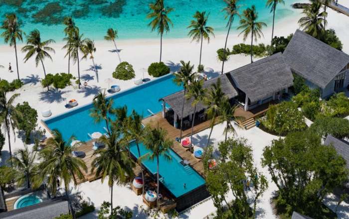 Aerial Shot of the Resort and Main Pool Area
