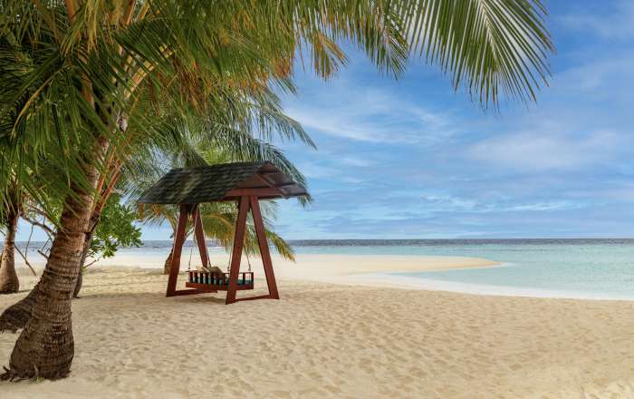 Swing On The Pristine White Sand Beach