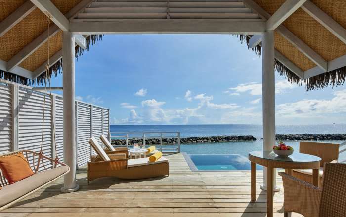 Over-Water Villa Terrace with Ocean Swim-Out