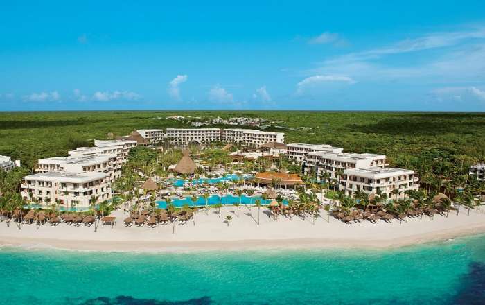 Aerial View of Resort, Pool & Beach