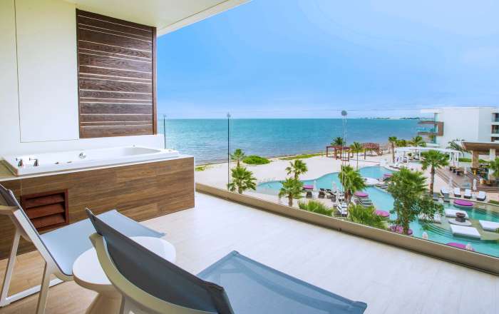 Spacious Balcony Overlooking the Sea