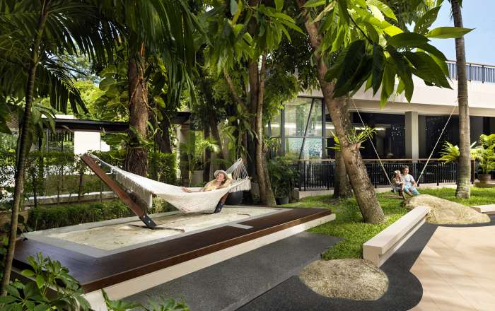 Kick Back in a Poolside Hammock