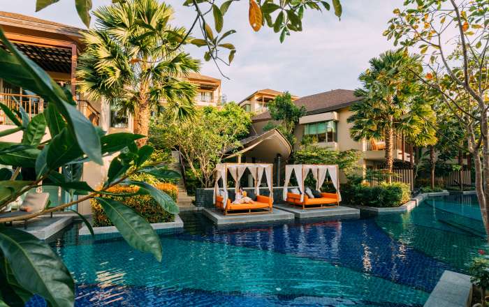 Coconut Pool Complete with Cabanas