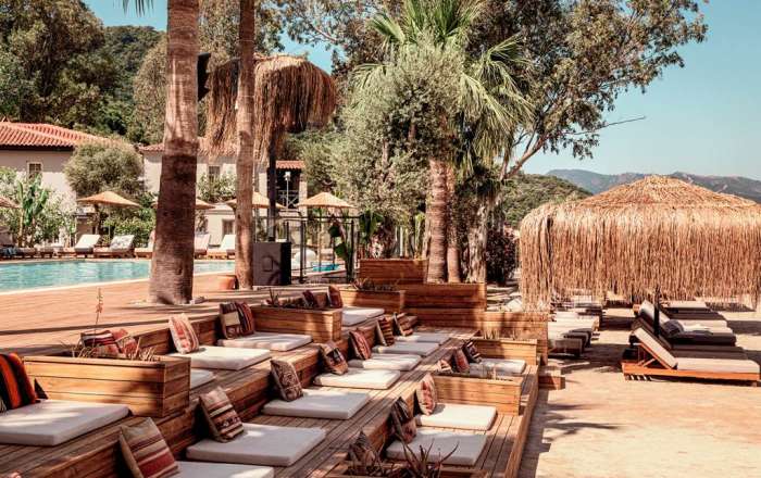 Lounge a While in the Chic Pool Area