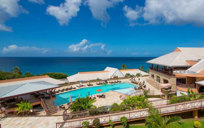 Panoramic Shot of Pool Area at Le Grand Courlan Spa Resort