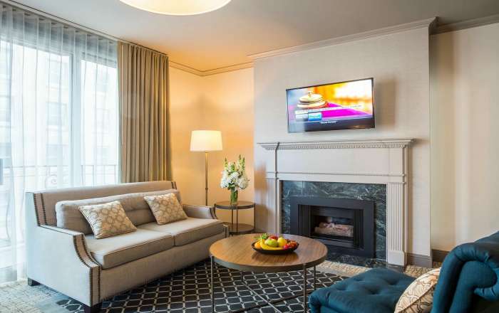 Stunning Balcony Suite Fireplace