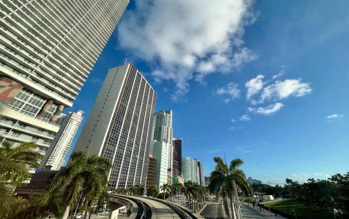 Biscayne Boulevard in Downtown Miami