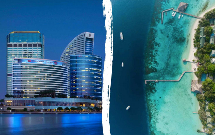 Main image for the offer: Multicentre Getaway: Dubai City Break & Maldives Tropical Island Escape - Save 21%.